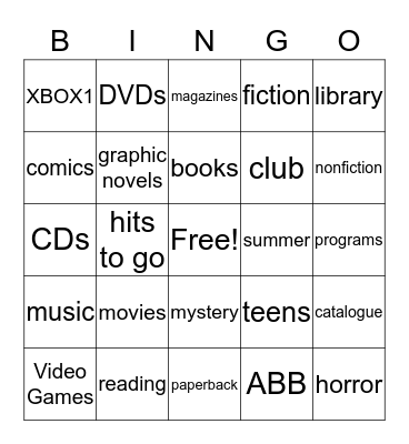 Library BINGO Card