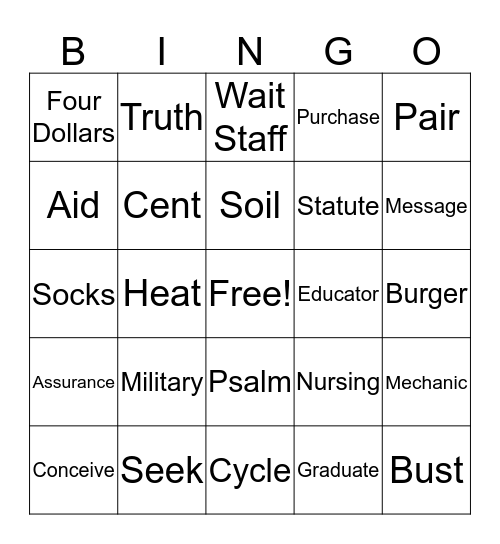 Signing Savvy Bingo Card