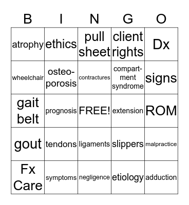 1 Bingo Card
