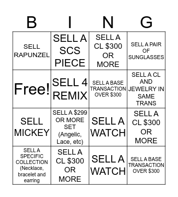 VPT Bingo Card