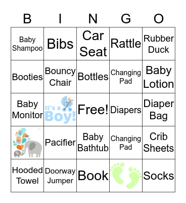Baby Bingo Card