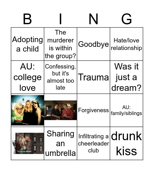 Criminal Minds Bingo Card