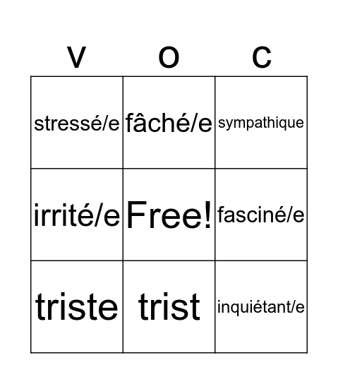 BINGO  Bingo Card