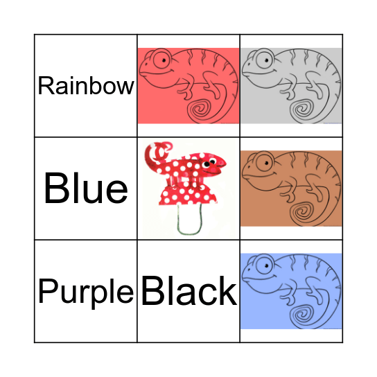 Chameleon Colors Bingo Card