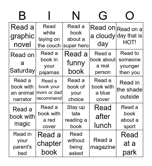 2018 Reading Challenge - (D) Child Bingo Card