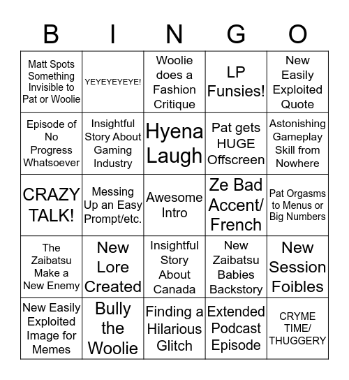 Super Best Friends Play: Bingo Card