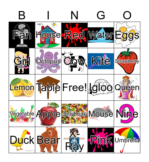 ALPHABET BINGO Card