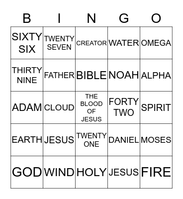 St. John Holyghost Bingo Card