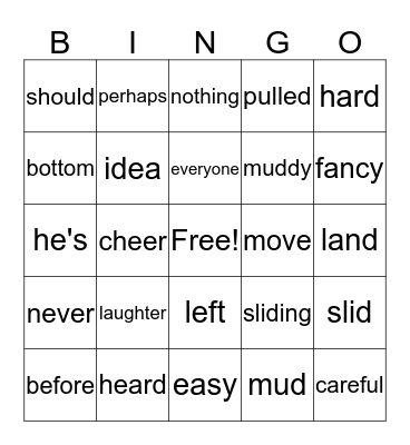 Mama Fig's House Bingo Card