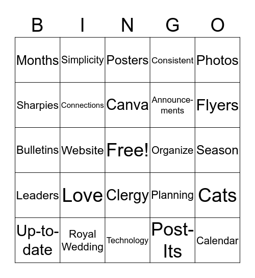 Communications Bingo 2 Bingo Card