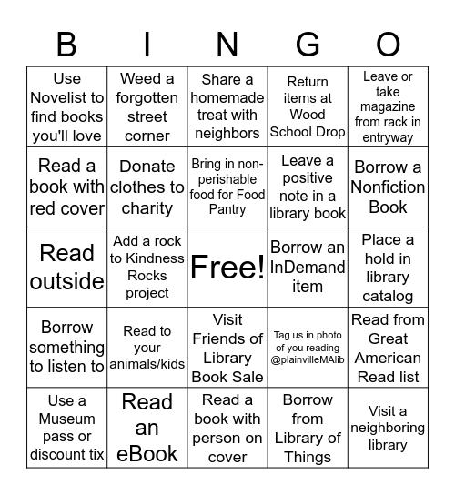 Adult & Teen Summer BINGO Card