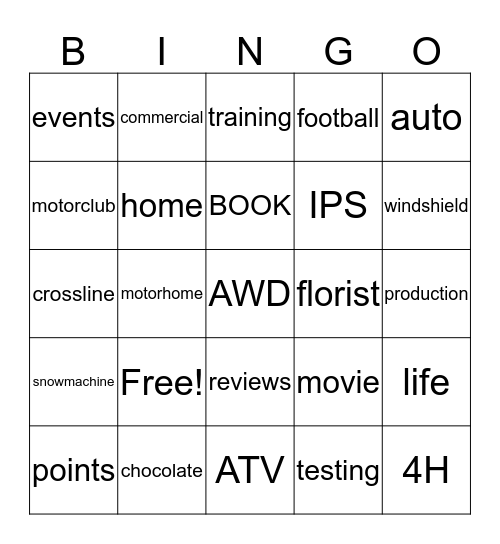 JUNE Bingo Card