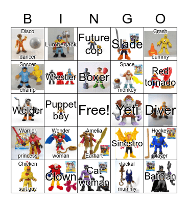 imaginext Bingo Card