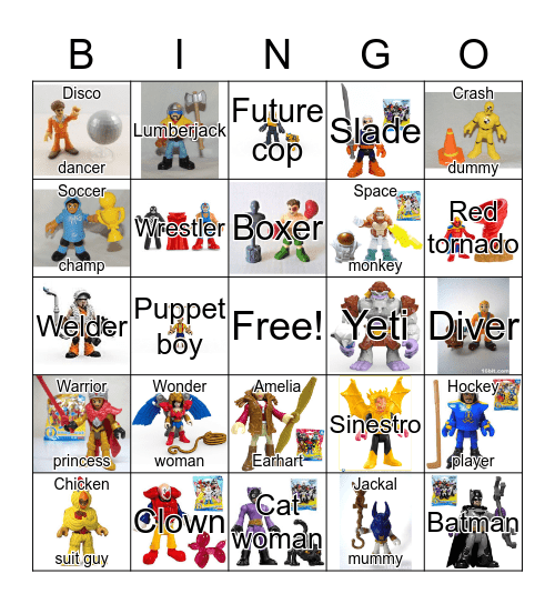imaginext Bingo Card