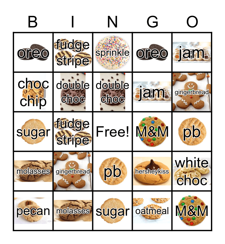 Avery's Cookietastic Birthday Bingo Card
