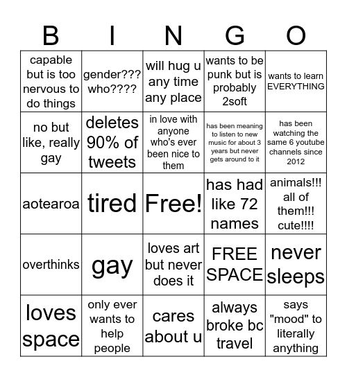 oli bingo Card