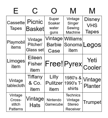 June E-commerce Treasure Hunt Bingo Card