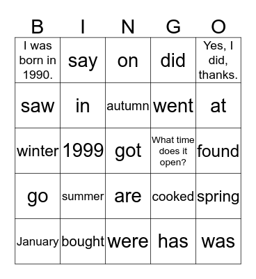 Bingo Card