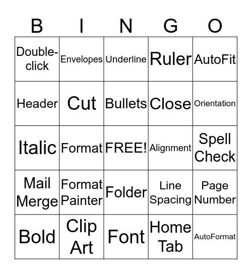 bingo microsoft word art