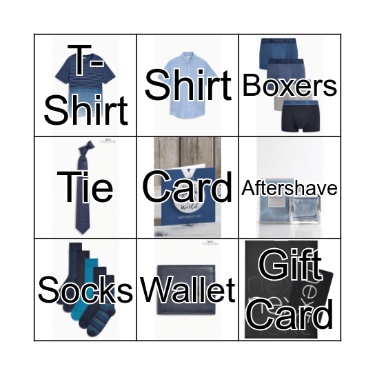 Father's Day Bingo Card