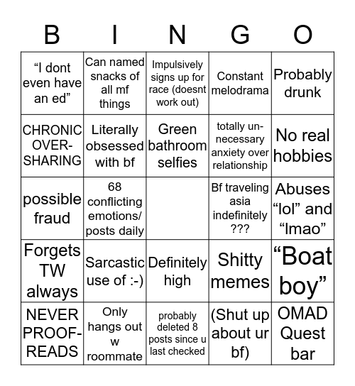 THALAD Bingo Card