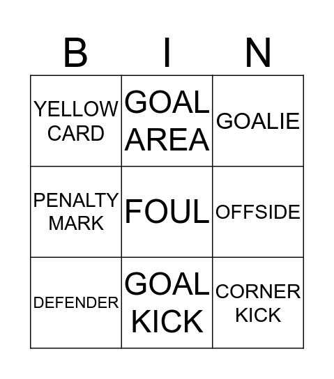 FIFA WORLD CUP 2018 Bingo Card