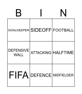 FIFA WORLD CUP 2018 Bingo Card