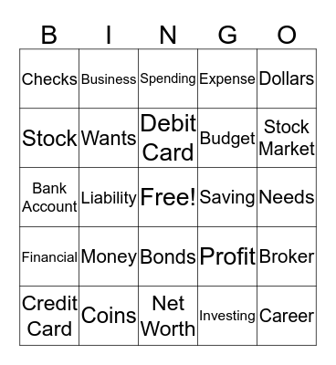 The World of Money Bingo Card