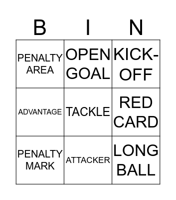 FIFA WORLD CUP 2018 Bingo Card