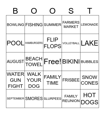 OLD LADY BINGO Card