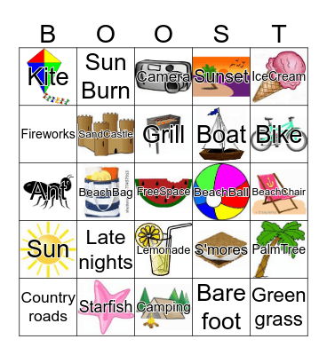 Old Lady Bingo (SUMMER) Bingo Card