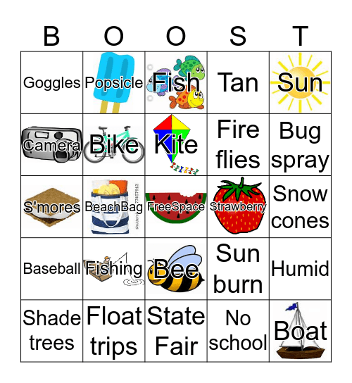 Old Lady Bingo (SUMMER) Bingo Card