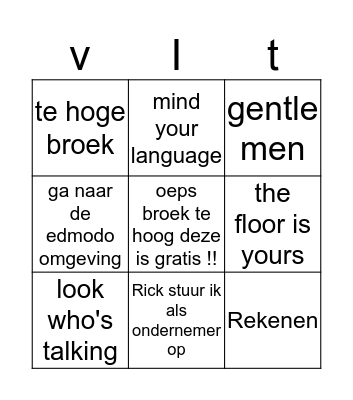 vitus bingo Card