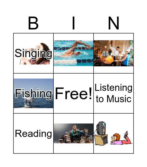 Hobby Bingo Card