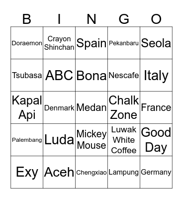 AKJ Bingo Card