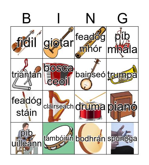 Uirlisí Ceoil Bingo Card