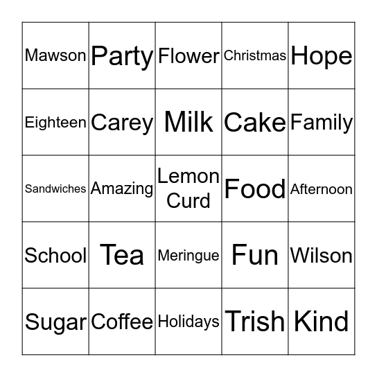 Bingo Card