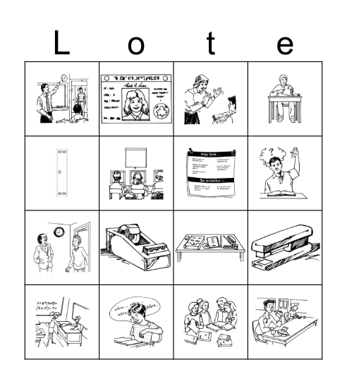 Cap. 1A ¿Qué haces en la escuela? Bingo Card