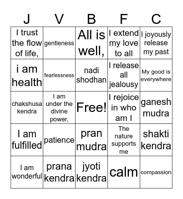 Family Camp 2018 Bingo Card