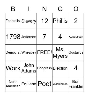 Bingo Card
