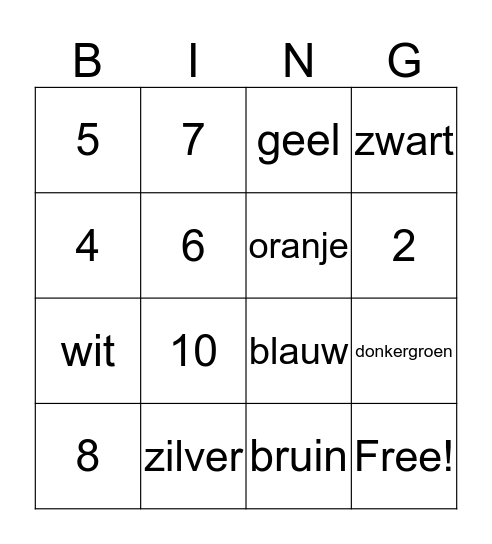 Prinsessenbingo Card