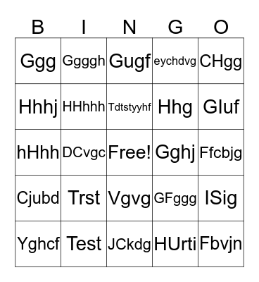 Trst Bingo Card