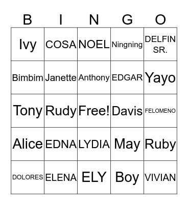 BUENAVENTURA REUNION Bingo Card