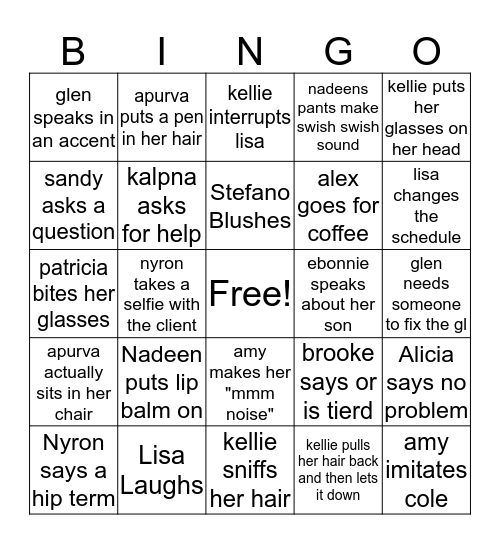 Employee Appreciation Week Bingo Card