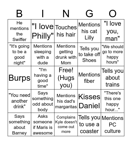 NICK Bingo Card