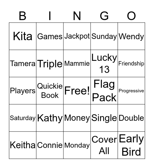 Lets Play Bingo Card