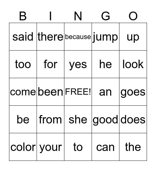 1st grade 1st marking period Bingo Card