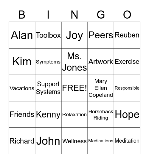 Fourth Period WRAP Bingo Card