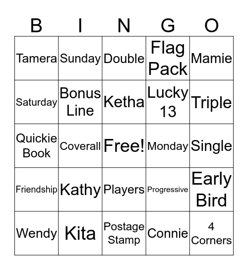 Let's Get Started Bingo Card