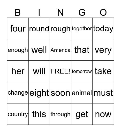 1st grade 4th marking period Bingo Card